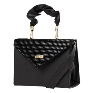 Bolso Bandolera Negro Bora para Mujer de Fana, con Panel Frontal Decorado con Tachuelas, Cierre de Cremallera, Estilo Vintage, para Uso Diario en Todas las Temporadas - Product Image 3
