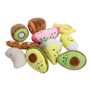 Özel köpek çiğneme oyuncakları <span class=keywords><strong>Mini</strong></span> çeşitli meyve Pet peluş Squeak oyuncaklar Chewer - Product Image 1