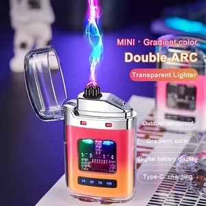 Mini Outdoor USB Rechargeable Lighter Double Arc Plasma Electric Lighters
