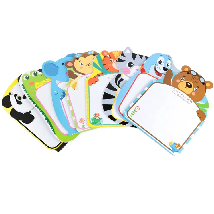 New Wooden Children Cartoon Animal Drawing Board Early Education Learning Memo Jigsaw Puzzle Toy with Pen