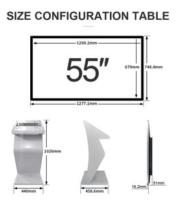 Kiosque tout-en-un horizontal de 32 à 65 pouces avec écran tactile capacitif, affichage <span class=keywords><strong>multimédia</strong></span> publicitaire pour magasin de détail en intérieur, OEM/ODM - Product Image 3