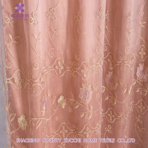 Vendita calda ricamato <span class=keywords><strong>floreale</strong></span> del modello del merletto con <span class=keywords><strong>tende</strong></span> mantovana blush - Product Image 4