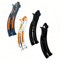 Couteau de chasse pliant multifonction personnalisable, style papillon, sans lame tranchante, très vendu, pour entraînement, camping et survie pratique