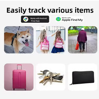 Traceur GPS intelligent pour animaux de compagnie, nouveau design abordable, double système anti-perte, compatible Android et Google Find My Device