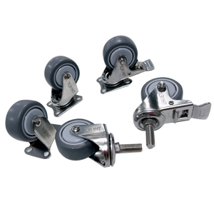 Fabrik preis benutzer definierte Farbe 2 Zoll 50kg Tragfähigkeit Edelstahl tpr Nylon pu Nachlauf Stahl Rollen rad starr - Product Image 1