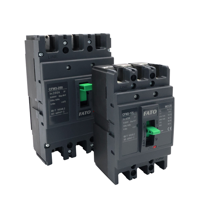 MCCB Molded Case Circuit Breaker 100A-630A CE Certified High Breaking Capacity for Industrial/Commercial/Solar Systems