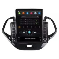 Autoradio Tesla Android 13 8+128G 4G WIFI DSP RDS AM FM pour Ford Figo 2015-2018, Carplay+auto Lecteur DVD