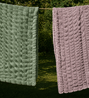 Plaids doux et chauds personnalisés en fausse fourrure de lapin double couche respirante pour canapé et lit en hiver