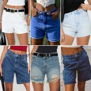 Shorts de Mezclilla Estilo Curvy para <span class=keywords><strong>Mujer</strong></span>, Talla Grande, Cintura Media, Sin Arrugas, Estilo Casual, Venta al Por Mayor de Fábrica - Product Image 3