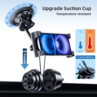 Nouveautés Support de téléphone de voiture en alliage d'aluminium de haute qualité 360 Rotation ventouse collante pour tablette PC et téléphone