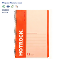 Cahier à spirales de haute qualité avec couverture en papier A4, option tissu, pages épaissies pour les étudiants et le bureau