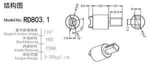 Amortiguador giratorio <span class=keywords><strong>de</strong></span> cierre suave para lavadora SP Piezas <span class=keywords><strong>de</strong></span> cubierta unidireccional <span class=keywords><strong>de</strong></span> alto par para electrodomésticos <span class=keywords><strong>de</strong></span> lavandería - Product Image 2