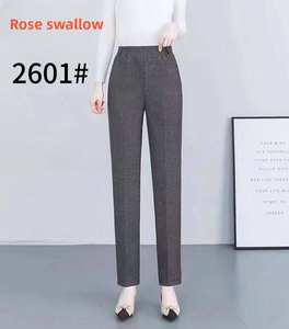 Pantalones Casuales de Cintura Media para <span class=keywords><strong>Mujer</strong></span> al por Mayor, Elegantes Pantalones Formales de Pierna Ancha para Oficina, Pantalones de <span class=keywords><strong>Traje</strong></span> para <span class=keywords><strong>Mujer</strong></span> - Product Image 2