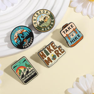 Broche con Tema de Senderismo al Aire Libre, Insignia de Estilo Montañismo y Camping, Pin de Solapa de Esmalte con Personalidad para Excursiones de Montaña - Product Image 4
