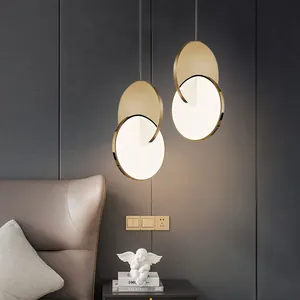 Modern ayna cam kolye ışık gümüş altın çatı Hanglamp lamba mutfak ayarlanabilir tavan avize lüks Led kolye lamba