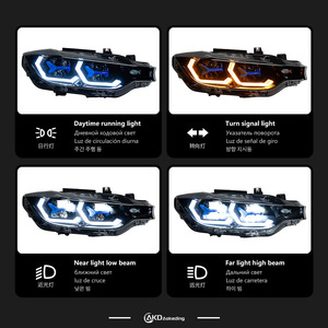 Faros delanteros de cuchara láser azul para BMW 3 Series F30F35 Plug Play DRL Chip LED amarillo Nueva condición para coche delantero transfronterizo - Product Image 6