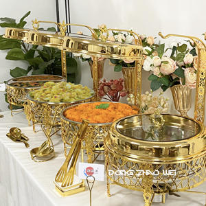 Peralatan Penghangat Makanan Buffet Chafing Dish Restoran Hotel dari Stainless Steel untuk Pesta Pernikahan - Product Image 5