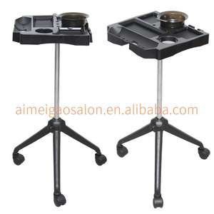Muebles de salón profesional Carro de bandeja de herramientas de barbero de plástico de 3 ruedas para extensiones de cabello y pelucas para sala de estar y uso en hotel 1 - Product Image 5