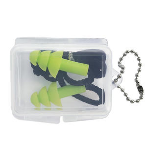 Großhandel wieder verwendbare Silikon schnur gebundene Ohr stöpsel mit benutzer definierten Logo-Fall wasserdichten Lärmschutz zum Schwimmen - Product Image 6