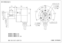 Encodeur rotatif industriel double compact JSS3806, axe 6mm, pour commande automatique, 38mm, 5-26VDC, pour machine à broder Elcis, 5mm, 600ppr
