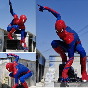 Su misura a grandezza naturale <span class=keywords><strong>Spiderman</strong></span> DIY decorazione per la casa scultura nuovo Design in fibra di vetro resina cartone animato animale tema arte pronta per la spedizione - Product Image 4