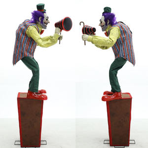Decoración <span class=keywords><strong>de</strong></span> Halloween accesorios <span class=keywords><strong>de</strong></span> <span class=keywords><strong>terror</strong></span> animatronics animado divertido Joker columpio fantasma grande inducción eléctrica payaso brillante - Product Image 1