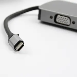 VCOM stokta USB C yerleştirme 15 In 1 USB tip C 4K HDMI DP VGA 3.5mm ses 1000Gbps RJ45 kablo adaptörü