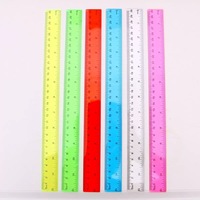 Règle publicitaire en plastique colorée de 30 cm pour étudiants, en gros et en stock