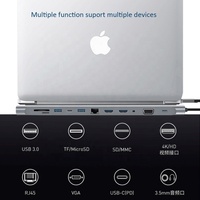 Adaptateur usb type-c à hdtv, monter soi-même, avec carte sd/tf, adaptateur usb type-c, moniteur vidéo avec boîtier métallique, entrée vga pour hdtv