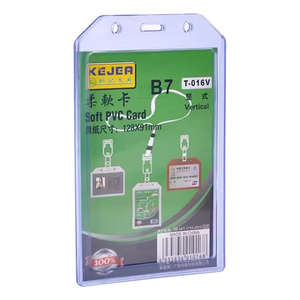 Usine en gros PVC souple porte-carte Portable housse de protection pour cartes de jeu bureau employé <span class=keywords><strong>permis</strong></span> de travail étudiant cartes d'identité - Product Image 1