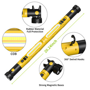 Lampe de travail rechargeable Xinster COB, lampe torche LED magnétique avec crochet pour réparation d'urgence en extérieur - Product Image 2