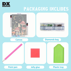 DX Designs <span class=keywords><strong>Cartoon</strong></span> Pilze Bild 3d Diamant malerei mit Kristall - Product Image 3