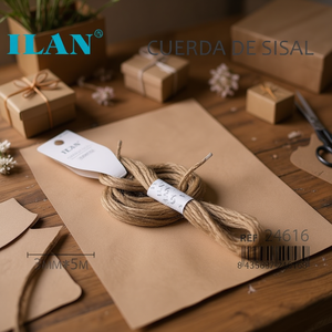 Corde en sisal Ilan 3 mm x 5 m, ficelle naturelle pour artisanat et emballage - Product Image 3