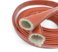 Isolation incendie en fibre de verre à manchon ignifuge en silicone robuste pour résistance à la chaleur pour tuyaux en caoutchouc