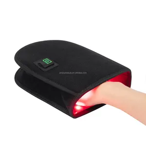 Lampu LED terapi 660nm 850nm, sarung tangan terapi cahaya merah pergelangan tangan dapat dipakai kuat dapat disesuaikan untuk menghilangkan rasa sakit dan pemulihan olahraga