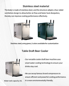 Máquina Dispensadora de <span class=keywords><strong>Cerveza</strong></span> de Barril de 30L con Doble Grifo, Enfriada por Agua, Grado Alimenticio, Salida Estable, Uso Comercial en Múltiples Escenarios - Product Image 5