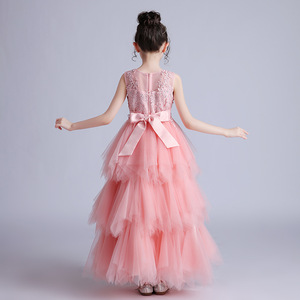 Robes en <span class=keywords><strong>tulle</strong></span> à plusieurs niveaux, robes de demoiselle d'honneur brodées pour mariage, enfants - Product Image 2