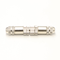 Connecteur M12 IP68 à 5 broches avec coque métallique droite, mâle/femelle, pour câble de câblage, personnalisable (codes A, B, D)