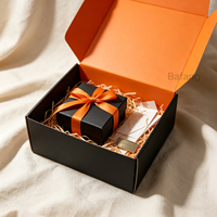 Boîte d'expédition en carton ondulé pliable écologique et recyclable, personnalisée, sans ruban adhésif, pour vêtements, sous-vêtements et cadeaux