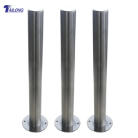 Poteaux de stationnement en acier inoxydable 304 de qualité ingénierie, haute protection contre les chocs, couleur argent, vente en gros d'usine, les plus vendus