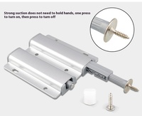 Loquet de porte magnétique en alliage d'aluminium à ouverture par pression, attache de meuble en plastique ABS pour meuble-lavabo de salle de bain