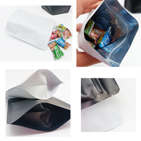 Usine en stock mat noir blanc feuille d'aluminium Doypack Mylar sac de rangement debout sacs à fermeture éclair pour l'emballage alimentaire
