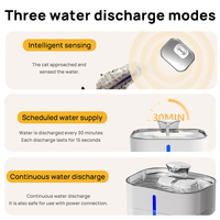 Fontaine à eau pour chat à faible bruit, moins de 28 dB, distributeur d'eau sans fil pour animaux de compagnie de 3,5 L avec détection de mouvement et indicateur LED