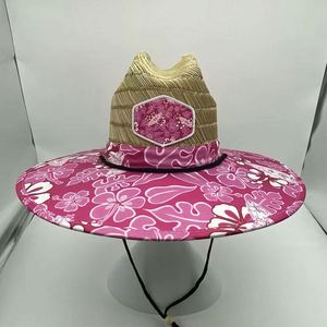 Sombreros de Paja de Salvavidas Naturales para el Verano, con Logotipo Personalizado, Sombrero de Paja Panamá para Surf, Safari y Playa, Venta al Por Mayor - Product Image 2
