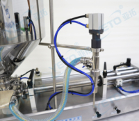 Prix le plus bas YETO Semi Automatique Une Buse 30L Trémie Piston Pneumatique Horizontal Crème Visqueuse Bouteille Machines De Remplissage De Bureau