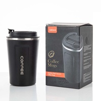 Mug isotherme en acier inoxydable 304 avec couvercle à vis, 380 ml / 510 ml, pour café, voyage en voiture, avec logo