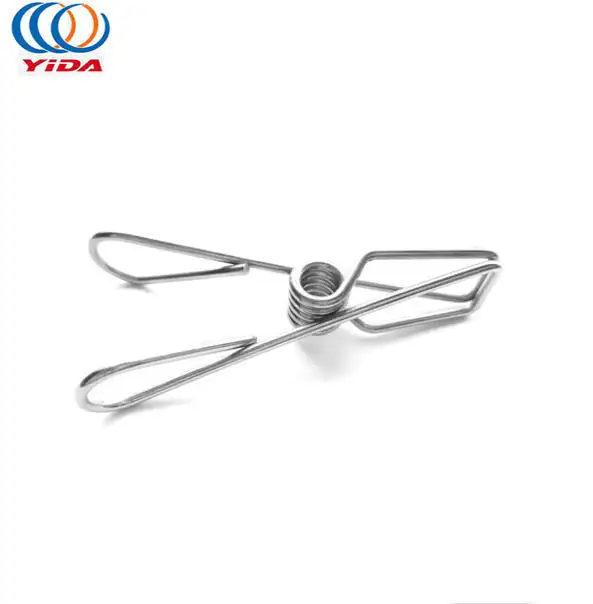 Stainless Steel Torsion Spring Clamp For Clothes Hanger