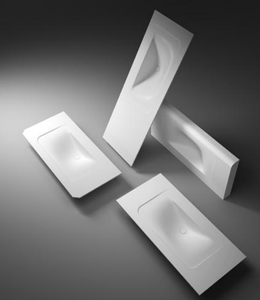 Lavabo de baño rectangular de mármol tradicional de lujo con lavabo escurridor - Product Image 4