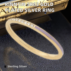 Anillo de Plata de Ley 925 al por Mayor, Chapado en Oro, con Circonitas, Sin Níquel, para Mujer - Product Image 2