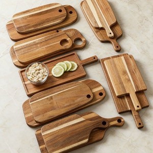 เขียงไม้อะคาเซียบอร์ดชีสไม้เนื้อแข็งสี่เหลี่ยมผืนผ้าสำหรับใช้ในครัว - Product Image 3